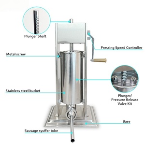 Máquina para Hacer Salchichas Pequeñas |   Embutidora de Salchichas Eléctrica de Acero Inoxidable 304 para Uso Doméstico y Cocina - Product Image 1