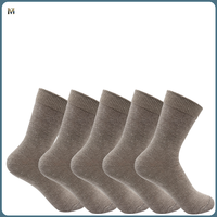 Cinq paires de chaussettes régulières 100% chanvre anti-odeur, antidérapantes, à séchage rapide, douces, absorbant l'humidité, respirantes, antibactériennes pour femmes