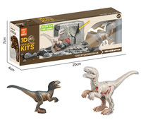 Kit Penggalian Dinosaurus Ilmiah STEM yang Bersinar dalam Gelap, Mainan Edukasi Anatomi untuk Anak-anak