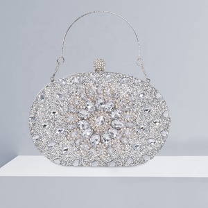 2024 Women's Luxury Handbag Pu Leather Fashion Banquet Hand <strong>Bag</strong> Wedding Dress Diamond Evening Party <strong>Bags</strong> - Product Image 3