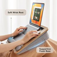 Combohome Mini bureau d'ordinateur portable coloré en bois sans lumière LED Mini Lapdesk Lap Top Table