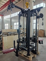 Crossover kabel hutan Multi fungsi, peralatan Gym Multi fungsi Desain Super 4 stasiun