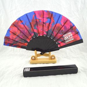 Customized Logo <b>Love</b> Europe OEM Eco-Friendly Handmade Folk Art 23cm Foldable Handheld Fans Wedding Spanish Plastic Hand Fans - Product Image 2