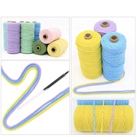 Cordon en satin tressé torsadé 5 mm, 100 % coton naturel, pour sacs et chaussures, idéal pour le macramé et les loisirs créatifs, coloré et écologique, en promotion