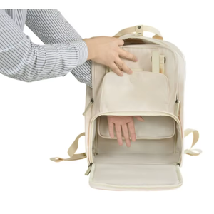 Sac à dos étanche en PU pour appareil photo, double compartiment supérieur et inférieur pour photographes, utilisation en extérieur pour hommes et femmes, fermeture éclair - Product Image 3