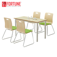 Ensemble de table à manger en bois pour restaurant, mobilier de restaurant en contreplaqué pour cour de restauration, à vendre