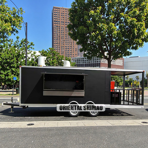 Remolque de comida rápida ORIENTAL SHIMAO, carrito de aperitivos Vintage, puerta corredera de vidrio, Gazebo, carrito de hielo afeitado para exteriores, hecho de fibra de vidrio y aluminio - Product Image 1
