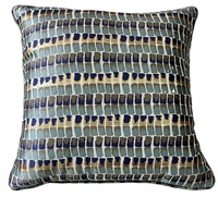 Housse de coussin décorative jacquard métallique à motifs géométriques colorés, sur mesure, de luxe, directement de l'usine