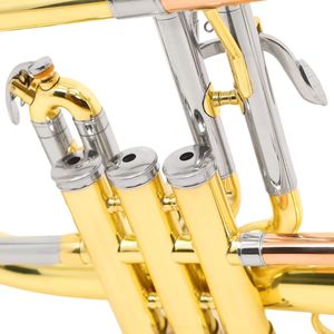Flugelhorn Professionale di Alta Qualità in Ottone Fosforoso con Bocchino Laccato Oro, Strumento in Cupronichel con Foro da 11,3 mm - Product Image 4