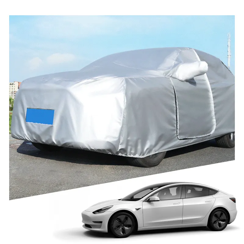 2022 Pelindung Semua Cuaca Luar Ruangan Kustom Pelindung Mobil Penutup Otomatis Tahan Salju Tahan Debu untuk Tesla Model 3/Y/S 2021