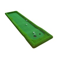 Tapis d'entraînement au putting de golf personnalisé, simulation de putter vert à bord épais en intérieur, gazon vert