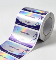 Étiquette de sécurité holographique personnalisée en rouleau, autocollant adhésif pour emballage, pour conteneur de 3 ml