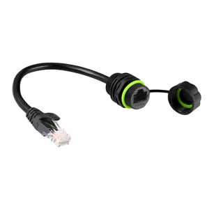 Connecteur RJ45 étanche IP68 CAT6 câble LAN <span class=keywords><strong>Ethernet</strong></span> blindé <span class=keywords><strong>coupleur</strong></span> mâle femelle pour CCTV extérieur industriel - Product Image 1