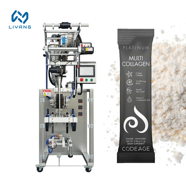 Single Serve Powder Packet Servo Motor Packing Machine for 10g 20g Supplement Powder Protein Powder Stick Pack Packaging