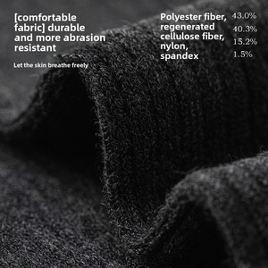 Chaussettes hautes antidérapantes <span class=keywords><strong>en</strong></span> <span class=keywords><strong>lin</strong></span> uni pour <span class=keywords><strong>femme</strong></span>, grandes tailles, longues, chaudes, pour l'automne et l'hiver - Product Image 3