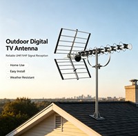 Antena HDTV Luar Ruangan WC-338A 15dBi High Gain UHF DVB-T2 Digital TV Pemasangan Tiang Jangkauan 100 Mil Tahan Air