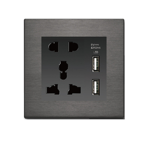 V1-WNWK-USBA/C Champaign Gold Color PC Material Universal Customized Hotel Electrical Switches and <b>Sockets</b> <b>With</b> <b>USB</b> a and Type C - Product Image 5