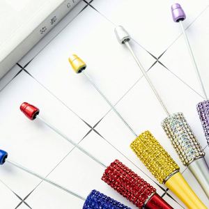 Stylo bille en plastique personnalisable DIY 1,0 mm avec perles de cristal fantaisie - Product Image 2