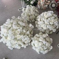 M98 Grande boule de fleur de luxe blanche 60CM 70CM Décoration de mariage Boule de rose artificielle blanche Décoration de centre de table fleur de cerisier