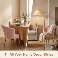 Chaise de salle à manger moderne Yaheetech, fauteuil rembourré en forme de fleur, revêtement en velours de qualité supérieure, garnissage en mousse, doré, salon/salle à manger