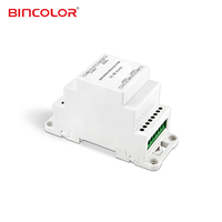 Amplificador de Señal DMX LED RGB con Aislamiento Eléctrico Independiente Bincolor BC-812-DIN, Divisor de Señal DMX para Riel DIN