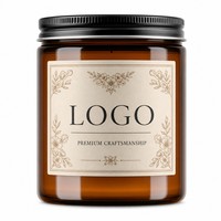 Boîte cadeau magnétique personnalisée en carton rigide avec insert floqué pour bougie en pot et collection de fagots