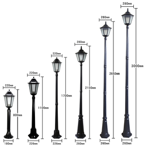 Lampadaire de jardin antique professionnel en <span class=keywords><strong>aluminium</strong></span> moulé pour l'extérieur, avec LED, idéal pour les allées de jardin - Product Image 5
