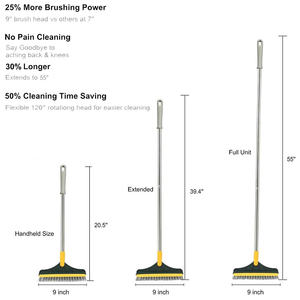 ที่ปัดแบบอะลูมิเนียมสำหรับใช้ในครัวเรือนเครื่องกวาดแบบมือพร้อมที่ขูดทำจากพลาสติกสำหรับทำความสะอาดพื้นในห้องน้ำและห้องน้ำ - Product Image 4