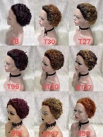Perruques Courtes Bob Lace Front en Gros Perruque Pixie Cut Cheveux Humains pour Femmes Noires Perruque Bouclée Cheveux Humains Brésiliens