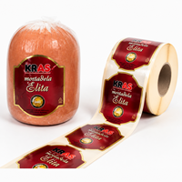 Étiquettes personnalisées pour emballages de viande congelée, autocollants imperméables avec impression dorée pour saucisses, jambon, produits de charcuterie et aliments froids