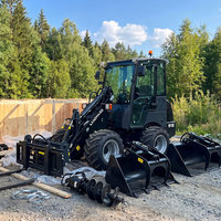 Minipala Gommata Euro 5 con Motore Kubota, Aria Condizionata e Sedile Sospeso, Piccola Pala Gommata Diesel W1160 in Offerta