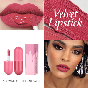 Lucidalabbra Mini capsula di velluto in 6 colori per le signore a lunga durata antiappannamento antiappannamento per seta liscio rossetto opaco - Product Image 3