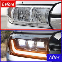 Ensemble de phares LED KGKB pour Toyota Land Cruiser LC300 2016-2021, projecteur amélioré à trois lentilles, clignotant dynamique, Plug & Play