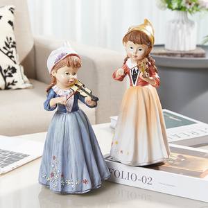 Style rustique rustique frais <span class=keywords><strong>violon</strong></span> fille ornements meuble TV <span class=keywords><strong>étude</strong></span> bureau <span class=keywords><strong>d</strong></span>écorations pour la maison résine artisanat - Product Image 1