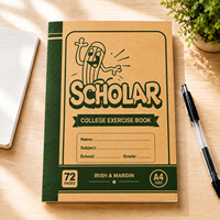 Cahier d'exercices scolaire africain OEM, agrafé, ligné anglais, couverture en carton blanc, pour la pratique en classe, direct usine