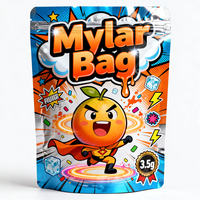 Pochette refermable en Mylar de 3,5 g avec impression numérique personnalisée, anti-odeur, pour bonbons et biscuits