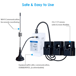 Eastron SEM5-1 koneksi CT 3P4W/3P3W, pengukur daya pintar monitor energi industri Wifi & LoRa Din rel pengukur energi listrik - Product Image 5