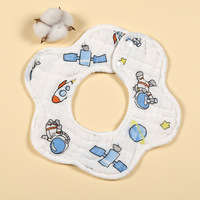 Bavoirs bébé imperméables à imprimé animal 100% coton Service OEM offert aux garçons et aux filles