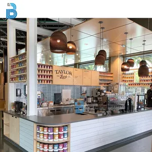 Equipamentos luxuosos da loja de café design do interior moderno projeto da loja de café