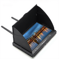 Kimpok 5802D UAV VRX avec écran LCD HD intégré de 7 pouces, kit récepteur vidéo analogique FPV haute sensibilité 5,8 GHz 40 canaux