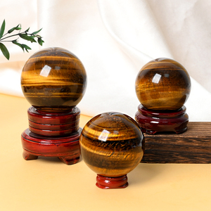 Whosale <b>Crystal</b> Products Hand Polished Yellow Tiger Eye Sphere <b>Ball</b> for Fengshui Decor - Product Image 6