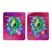 Emballage personnalisé pour produits comestibles, sachets en plastique Mylar à fermeture éclair pour bonbons, fleurs, sachets en Mylar étanches à l'odeur, refermables, 3,5 g