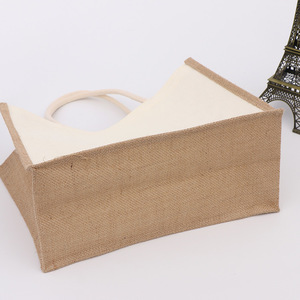 Toile de jute Jute réutilisable toile cadeau faveurs sac avec poignées pour demoiselle d'honneur mariage femmes épicerie fête plage <span class=keywords><strong>voyage</strong></span> bricolage - Product Image 4