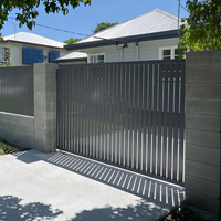 Panneaux de clôture en alliage d'aluminium de 1,8 m de haut, durables, écologiques, à motifs espacés solides pour usage résidentiel, commercial et agricole