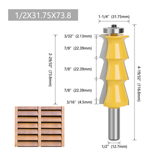 Fresa de carburo para pasamanos con reborde de 12 mm y mango de 1/2 pulgada para corte de molduras de madera - Product Image 5
