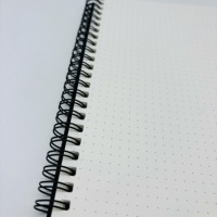 Zeamor haute qualité A5 A4 Logo personnalisé spirale fil-O anneau couverture en papier Kraft pointillé blanc Journal cahier pour les écoliers