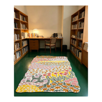 Teppichlieferant Rutschfester Baumwollstoff Blumenmuster Teppich Handgefertigt oder Maschinell Bedruckt