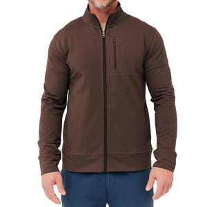 Chaqueta de rizo de punto de ajuste relajado para hombre que combina un estilo informal con un diseño funcional para un uso diario sin esfuerzo - Product Image 3