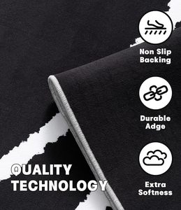 Modern Area <strong>Rugs</strong> Washable Black and White <strong>Rug</strong>, Thin <strong>Abstract</strong> Geometric Striped <strong>Rug</strong> for Living Room,Bedroom,Dining Room,Office - Product Image 5