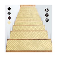 Tapis de sol Offre Spéciale Rod Step Mat Tapis Runner Escalier Marches Tapis Ensemble avec Adhésif Réutilisable Fort Grip